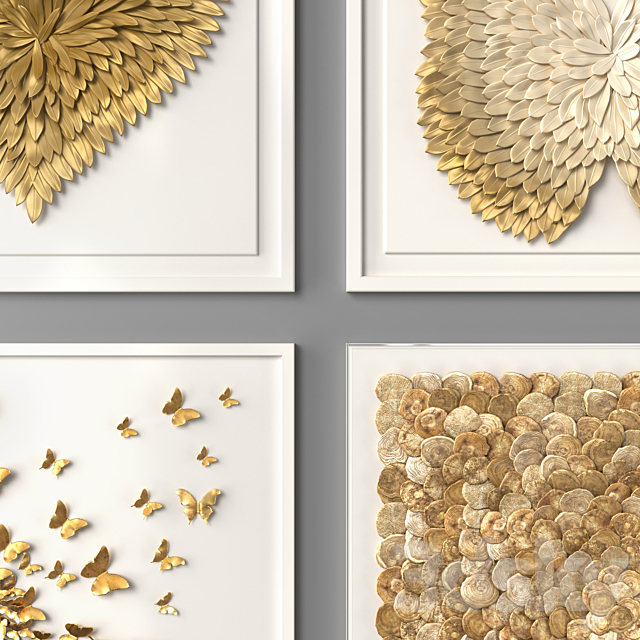 Wall decor Restoration Hardware 3DS Max Model - thumbnail 4