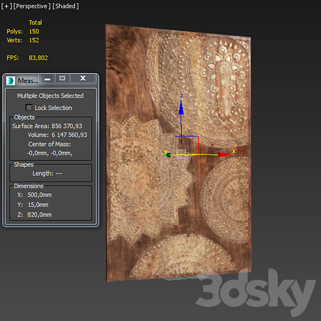 Wall_Decor_13 3DS Max Model - thumbnail 3