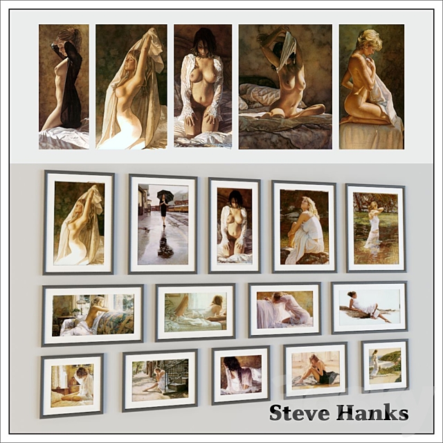 Watercolors Steve Hanks (19 pcs.) 3ds Max - thumbnail 1