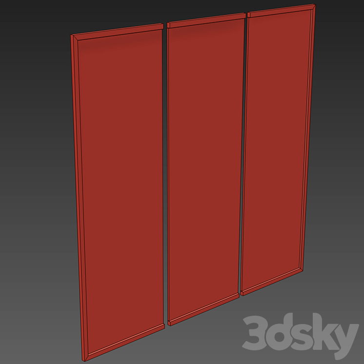 Wooden panel 118 3DS Max Model - thumbnail 2