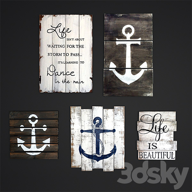 wooden posters 3DSMax File - thumbnail 1