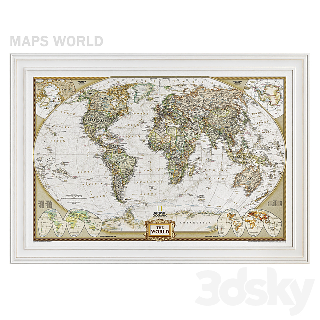 World map 3ds Max - thumbnail 1