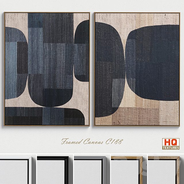 X + l Handwoven Stitched Wall Art C-188 3ds Max - thumbnail 1