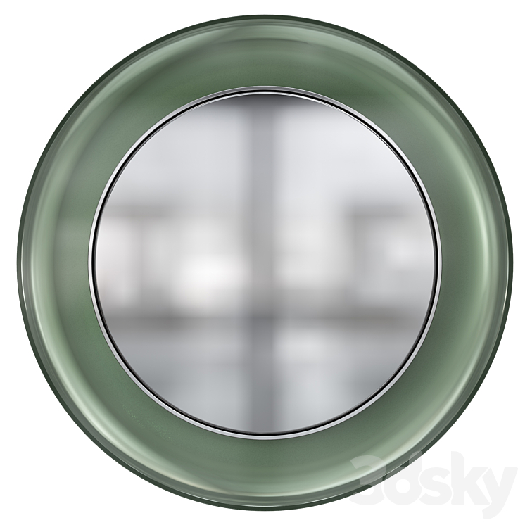 1669 Circular Glass Mirror 3DS Max - thumbnail 1