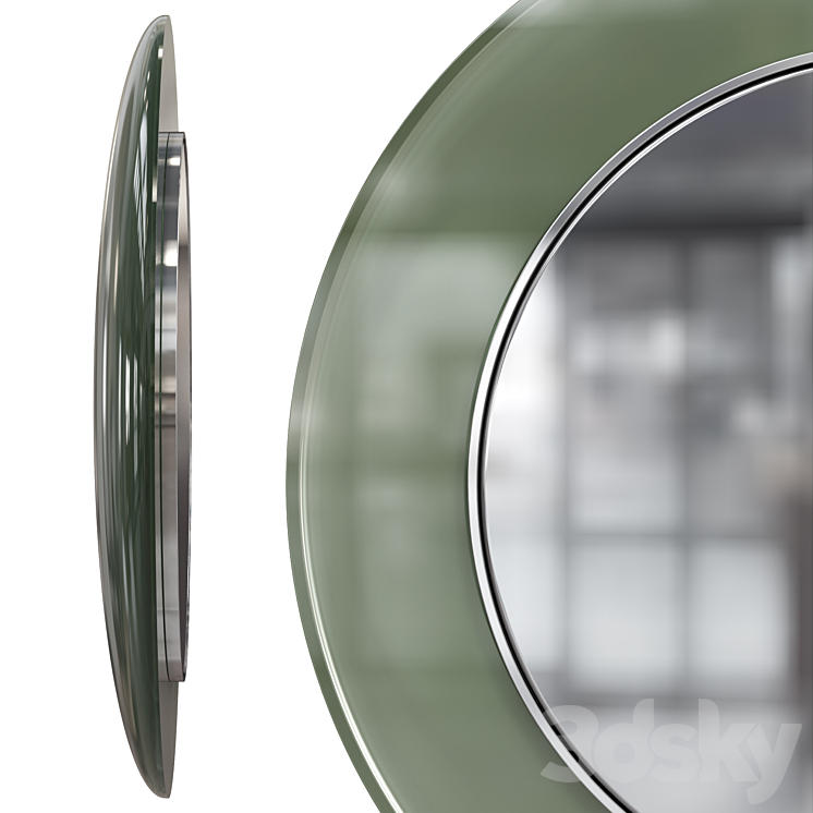 1669 Circular Glass Mirror 3DS Max - thumbnail 2