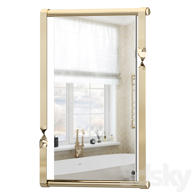 1stdibs Luciano Frigerio Midcentury Mirror 3DS Max Model - thumbnail 2