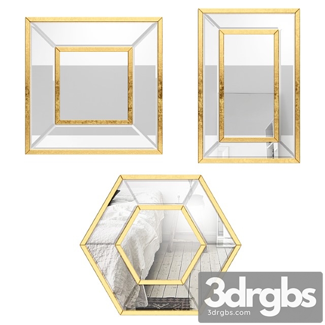 3 Piece Titania Mirror Set 3dsmax Download - thumbnail 1