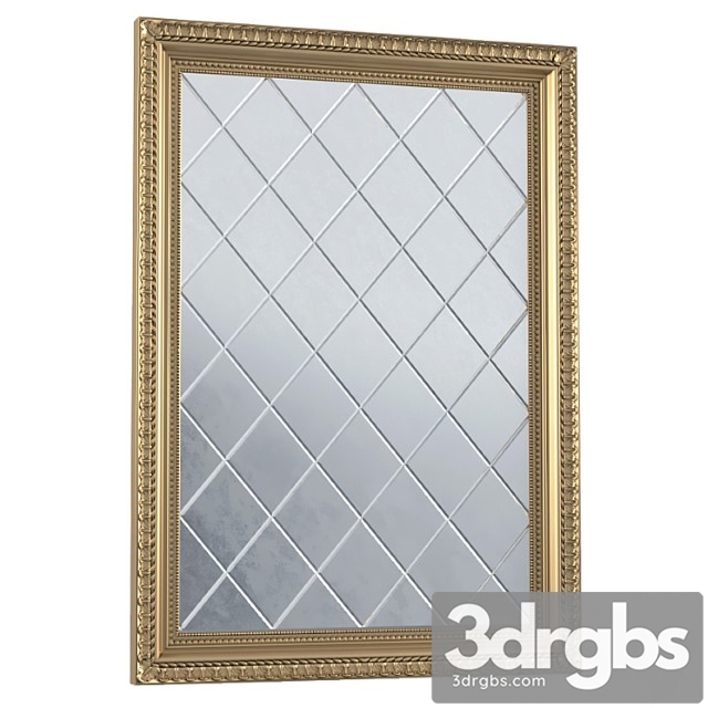 Antique beveled mirror in classic frame. beveled accent mirror - thumbnail 1