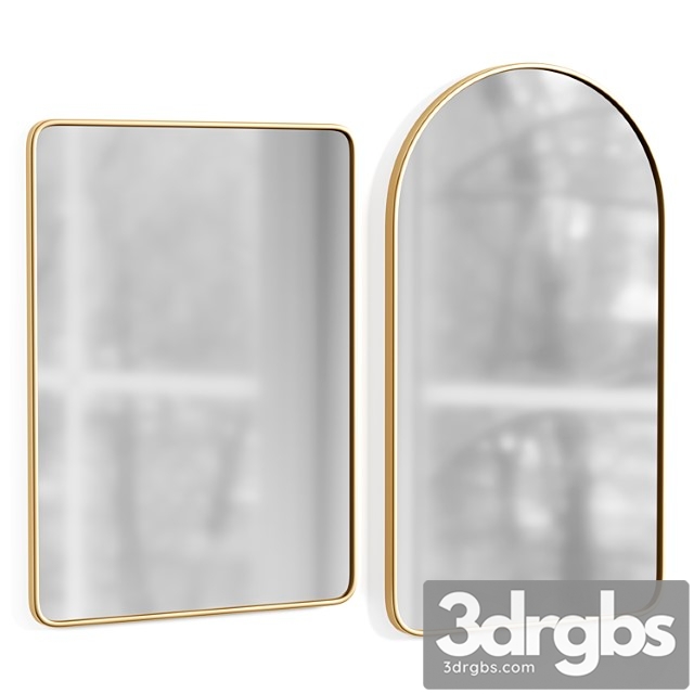 Arched metal framed mirror - thumbnail 1