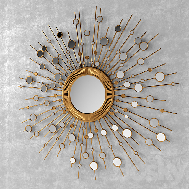 Art deco mirror 3DSMax File - thumbnail 2