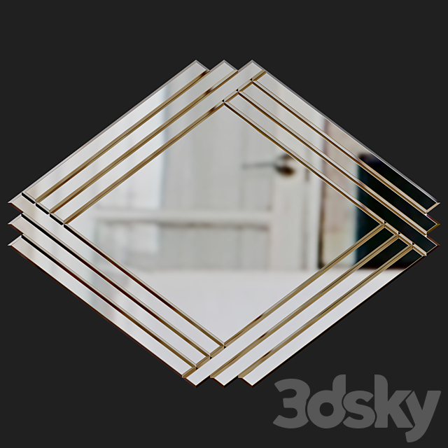 Art Deco Mirror 3DSMax File - thumbnail 1