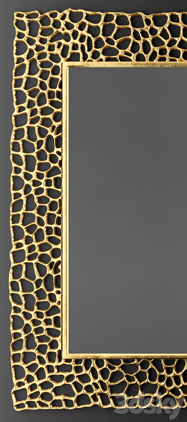 Arteriors Bransen Mirror. mirror. frame. luxury decor. gold. perforation. abstraction 3DSMax File - thumbnail 2