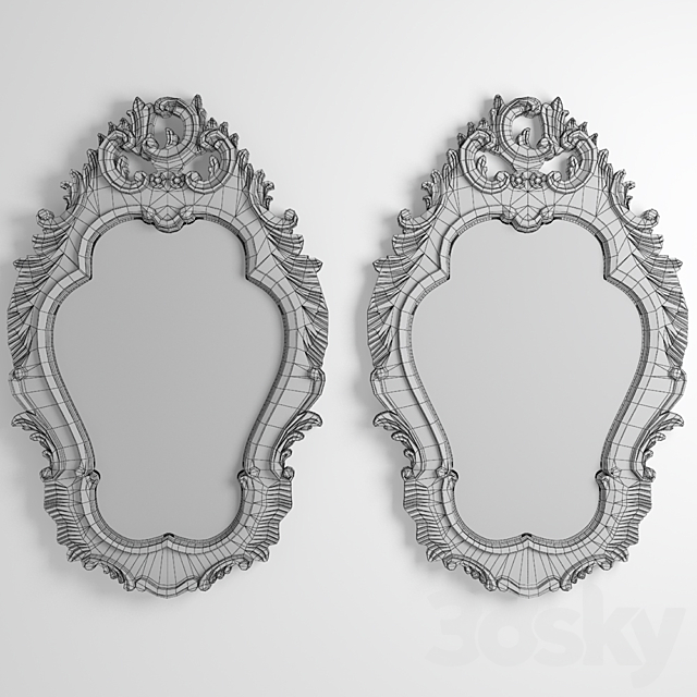 ?arved mirror 3DSMax File - thumbnail 3