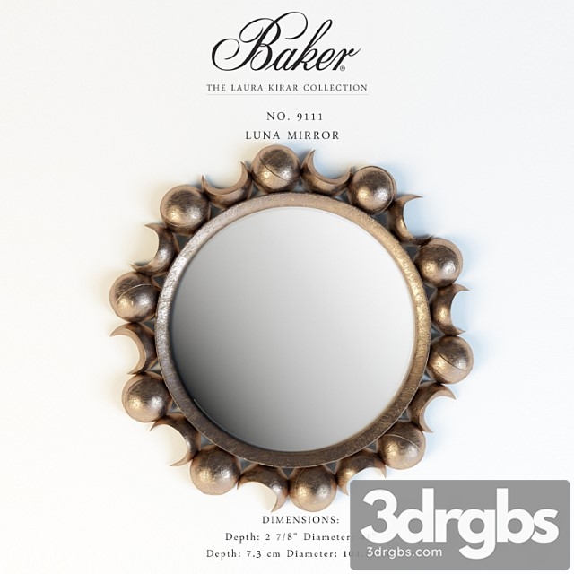 Baker No. 9111 Luna mirror 3dsmax Download - thumbnail 1