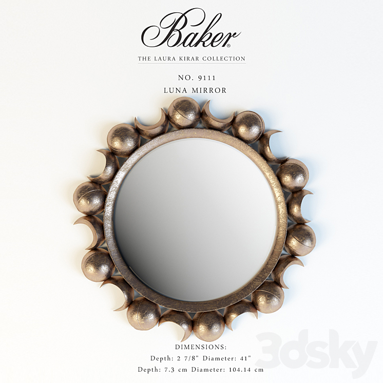 Baker_No. 9111_Luna Mirror 3DS Max - thumbnail 1