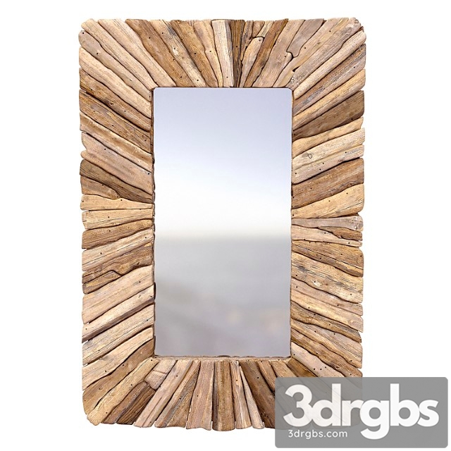 Bazar Bizar Driftwood Framed Mirror Wooden Natural M 3dsmax Download - thumbnail 1