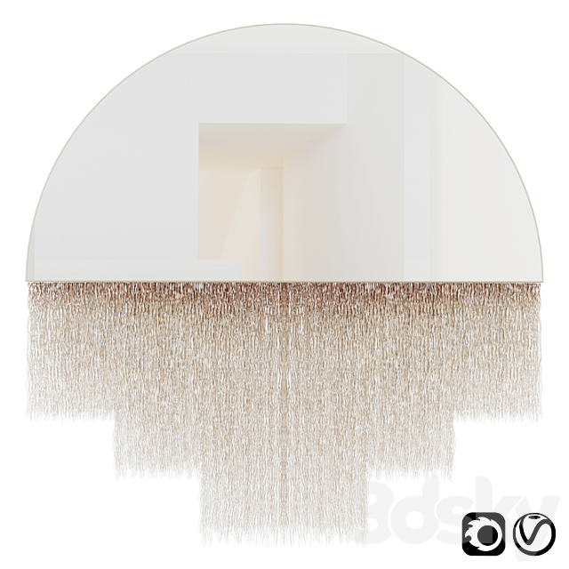 Boho fringed mirror 3DSMax File - thumbnail 1