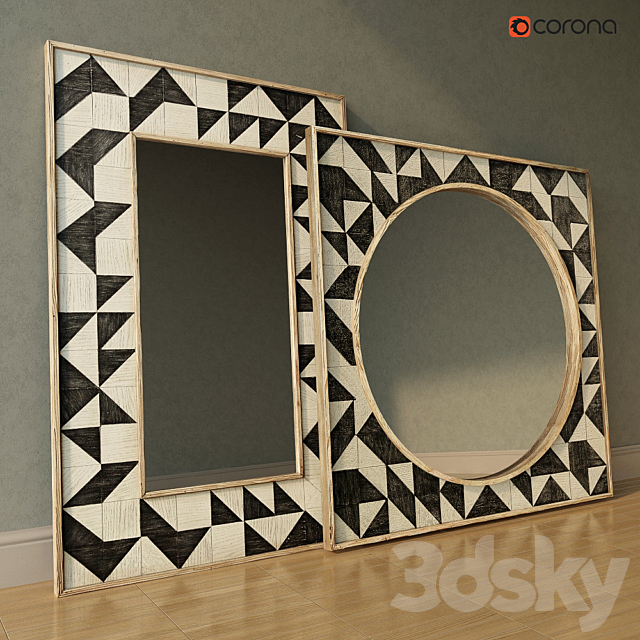 Brick Mosaic Mirrors by Anthropologie 3DSMax File - thumbnail 1