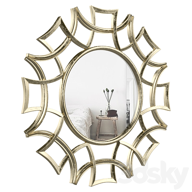 Brylee Traditional Sunburst Mirror WRLO6935 3DSMax File - thumbnail 2