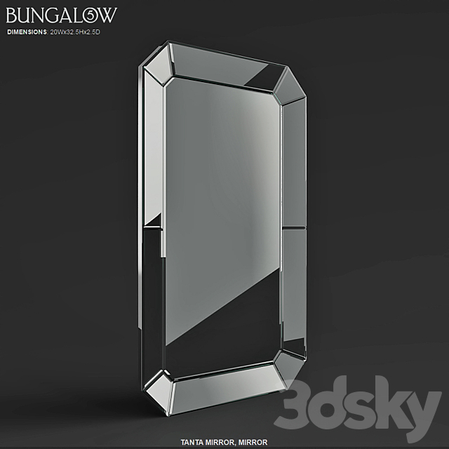 BUNGAL 5 W Tanta Mirror TNA670-79 3DSMax File - thumbnail 1