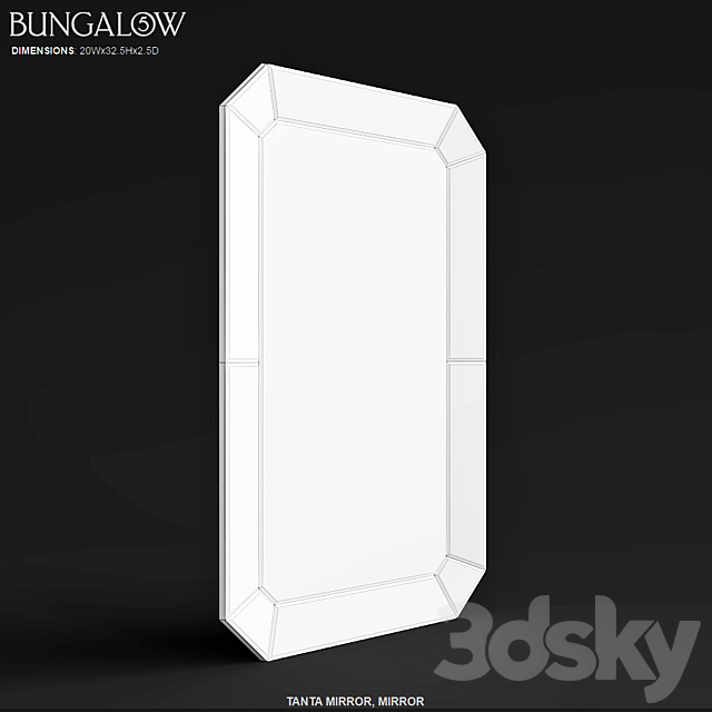 BUNGAL 5 W Tanta Mirror TNA670-79 3DSMax File - thumbnail 3