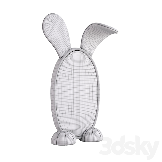 Bunny Floor Mirror 3DS Max Model - thumbnail 7