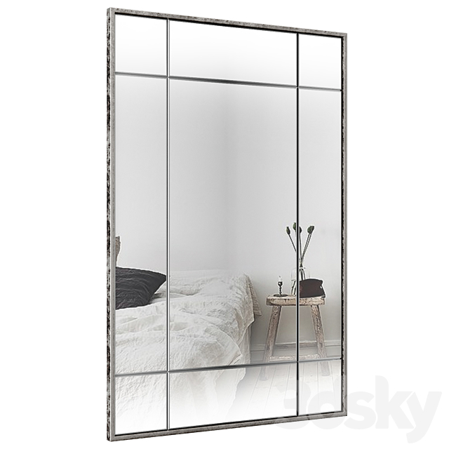 Cambon Metal Framed Geometric Beveled Wall Accent Mirror W001537489 3DS Max Model - thumbnail 2