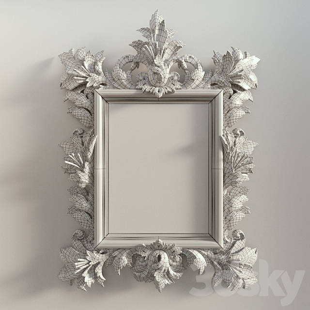 Carved mirror 3DSMax File - thumbnail 3