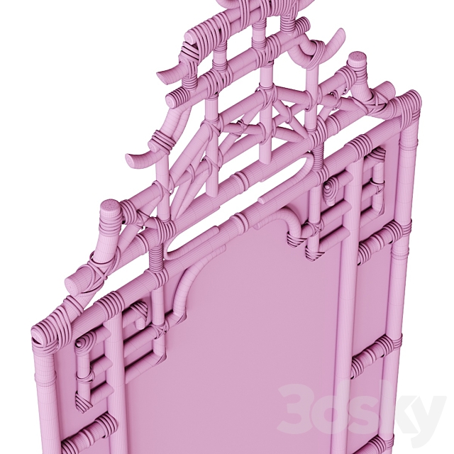 Chairish _ Blue Pagoda Wall Mirror 3DS Max Model - thumbnail 3