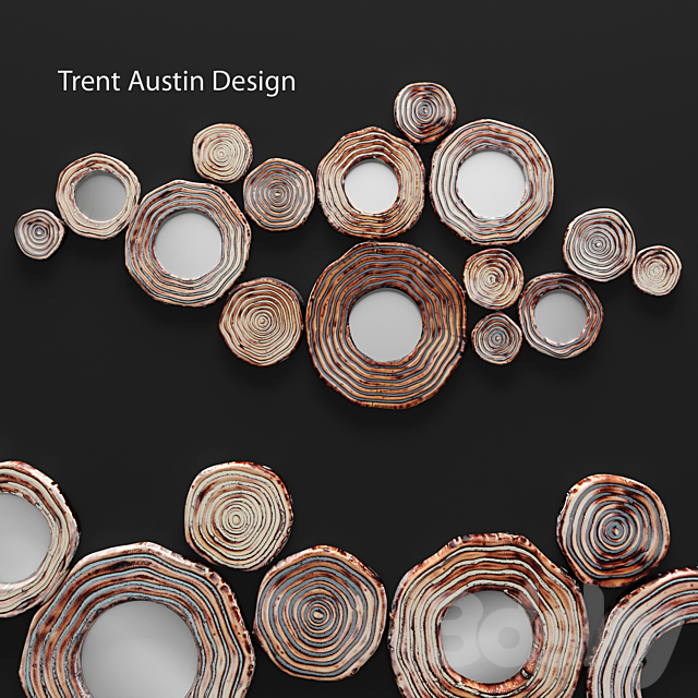 Circle Cluster Wall Decor. copper. patina. copper decor. disk. wall decor. round. art. painting 3DSMax File - thumbnail 1