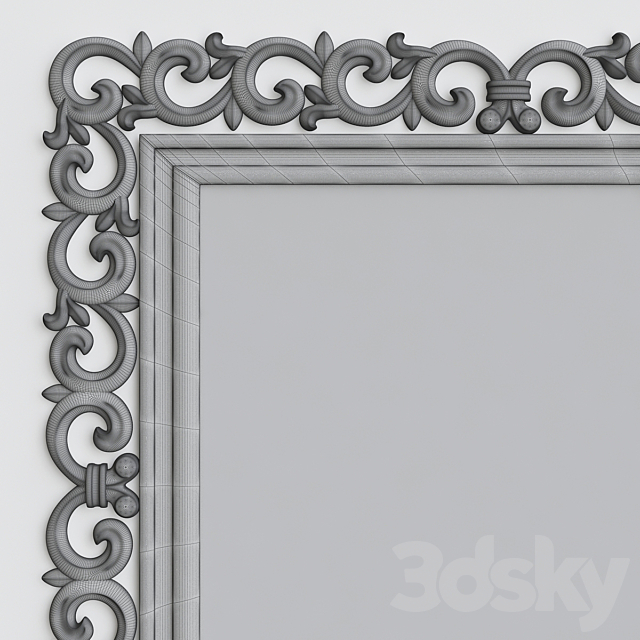 Classic frames mirror 3DS Max Model - thumbnail 2