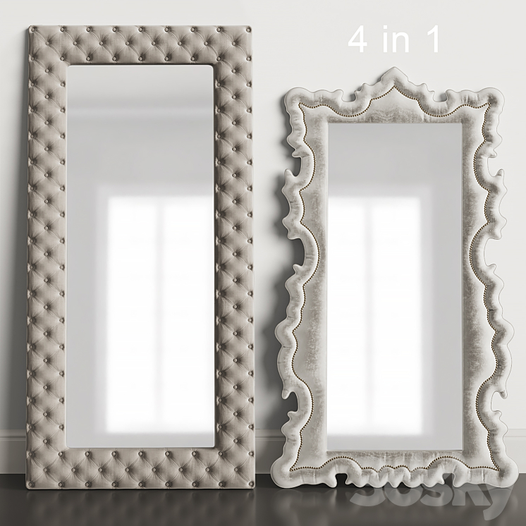 Classic mirror set 3DS Max - thumbnail 1