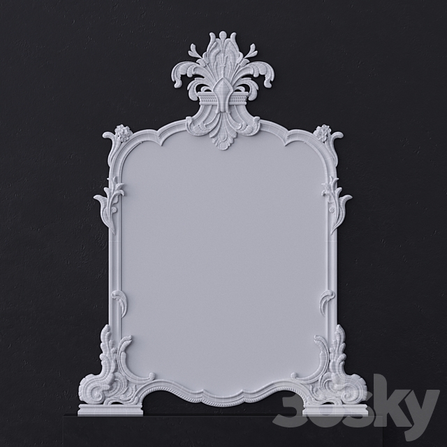 Classic mirror Silik 3DS Max Model - thumbnail 2