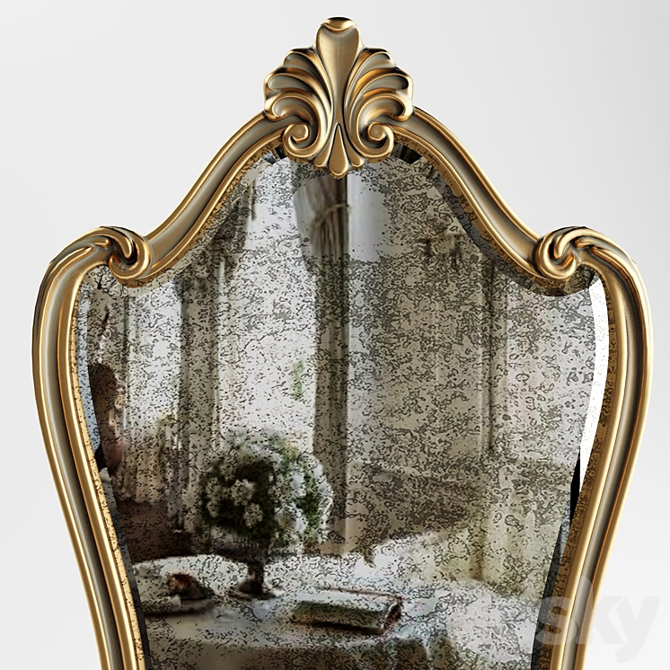 classical mirror 3 3DS Max Model - thumbnail 2