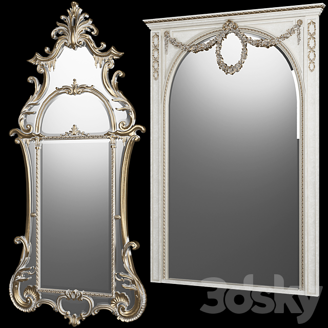 classical mirrors 3DS Max Model - thumbnail 2