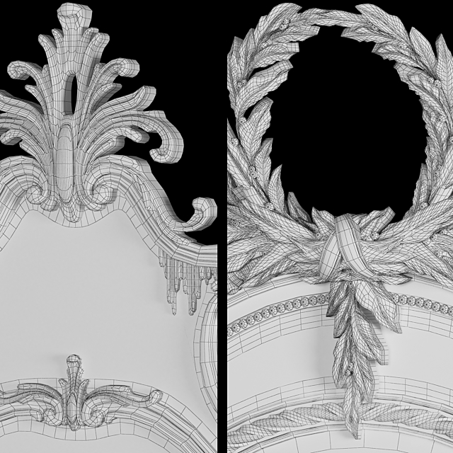 classical mirrors 3DS Max Model - thumbnail 4