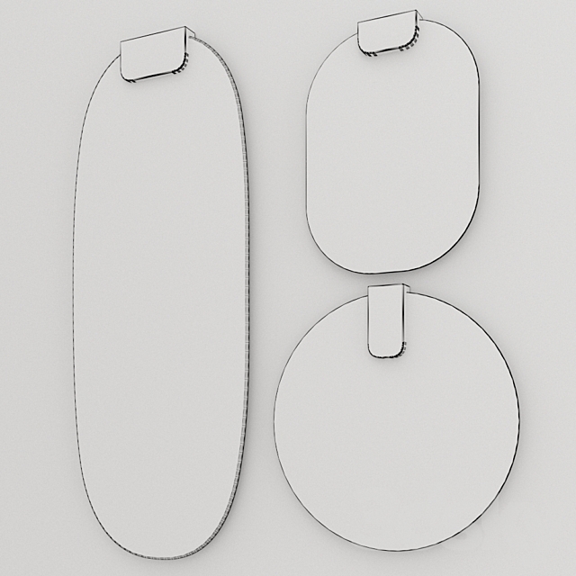 Clip Wall-Mounted by Sculptures Jeux Mirror 3DS Max Model - thumbnail 3