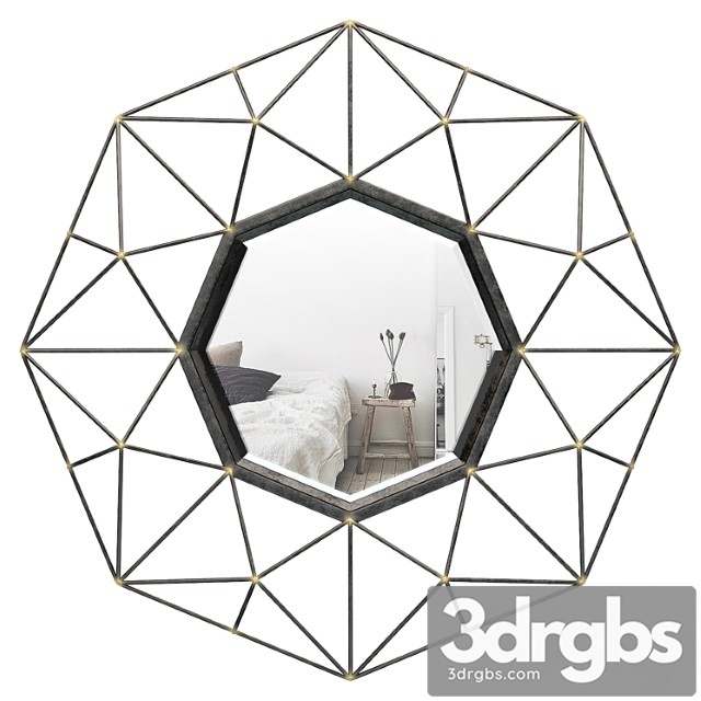 Coll Round Metal Wall Mirror Mcrw5888 3dsmax Download - thumbnail 1