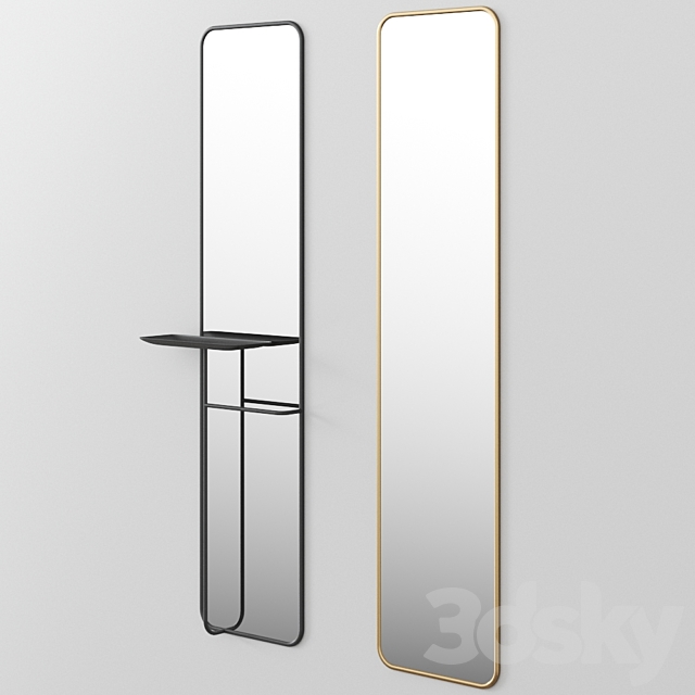 CONCIERGE By Caussa Mirror with stand 3DS Max Model - thumbnail 2