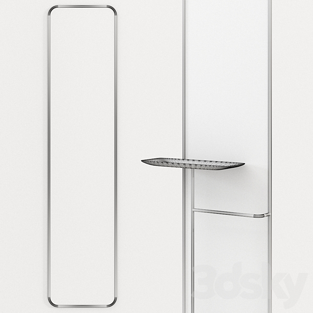 CONCIERGE By Caussa Mirror with stand 3DS Max Model - thumbnail 3