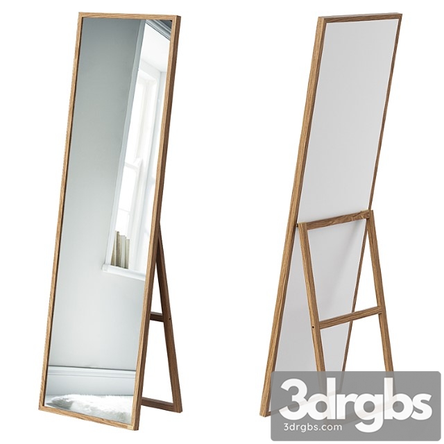 Cox Cox Oak Full Length Standing Mirror 3dsmax Download - thumbnail 1