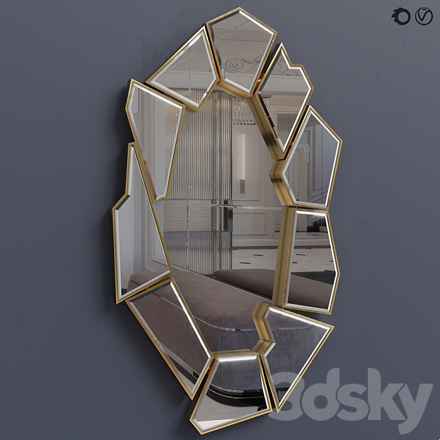 crackle mirror luxxu 3DS Max Model - thumbnail 2