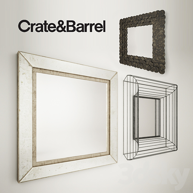 Create & Barrel Mirrors 3ds Max - thumbnail 1