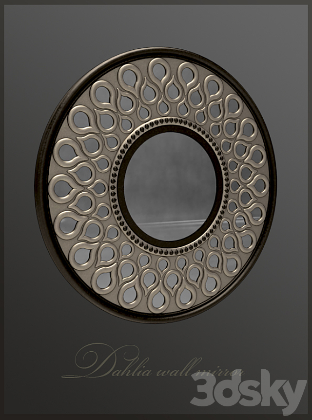 Dahlia Wall Mirror 3DSMax File - thumbnail 1