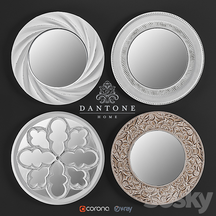 Dantone round mirror 3DS Max - thumbnail 1