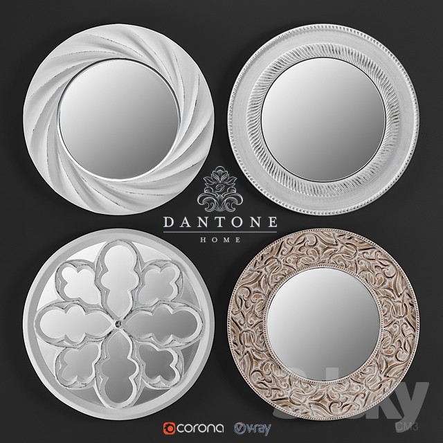 Dantone round mirror 3DS Max - thumbnail 3