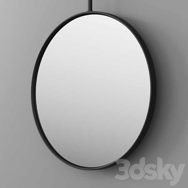 DDL FORMA Round framed wall-mounted mirror by DDL Mirror set 3DS Max Model - thumbnail 2