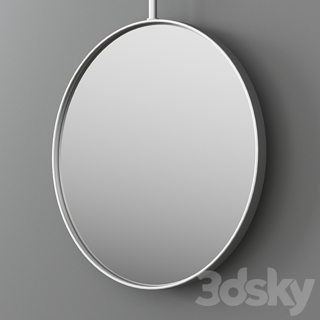 DDL FORMA Round framed wall-mounted mirror by DDL Mirror set 3DS Max Model - thumbnail 3