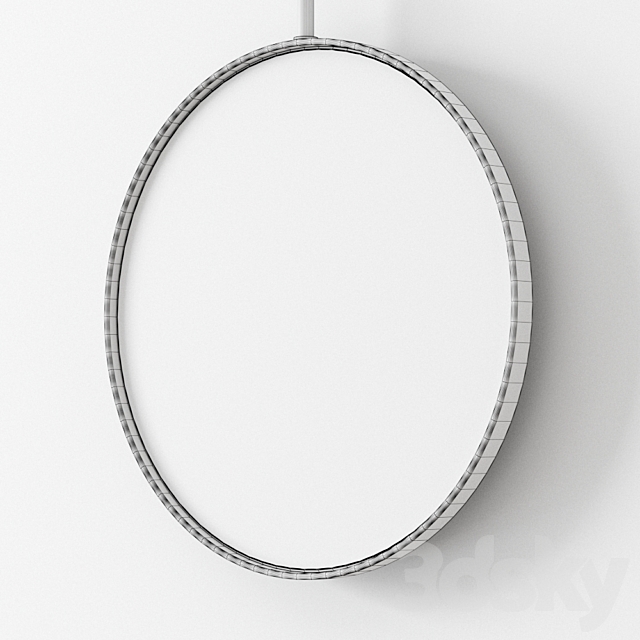 DDL FORMA Round framed wall-mounted mirror by DDL Mirror set 3DS Max Model - thumbnail 4