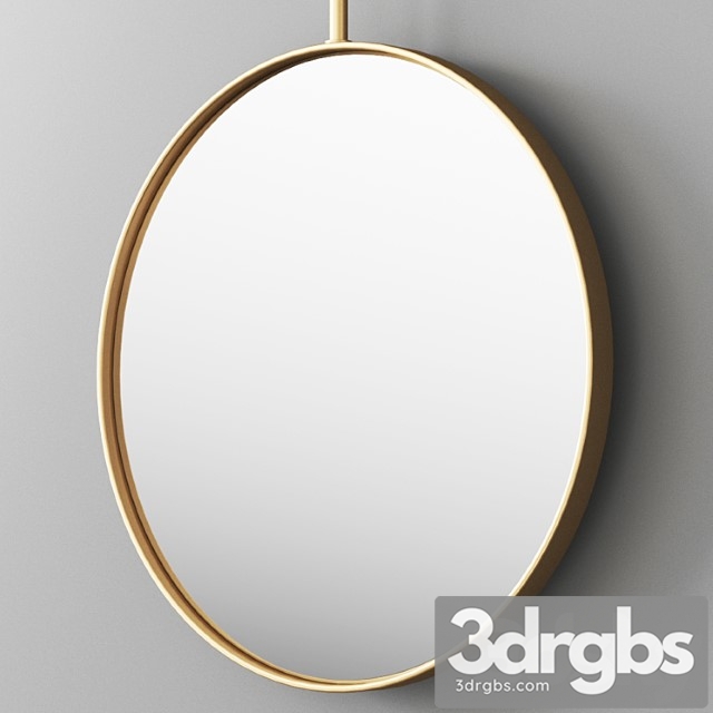 Ddl forma round framed wall-mounted mirror by ddl mirror set 3dsmax Download - thumbnail 1